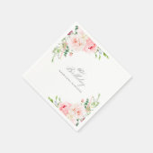 Serviette En Papier 60e anniversaire fête rose Floral Custom Cocktail (Coin)