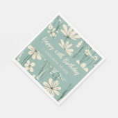 Serviette En Papier 60e anniversaire Floral (Coin)