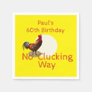 Serviette En Papier 60e anniversaire Fun Chicken Invitation