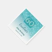 Serviette En Papier 60e anniversaire Jolie Parties scintillant bleue T (Coin)