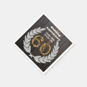 Serviette En Papier 60e Anniversaire Mariage Gold & Diamond Laurel Nap (Coin)