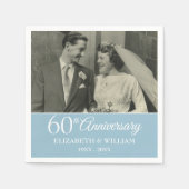 Serviette En Papier 60e anniversaire Mariage photo Elegant Diamond (Devant)