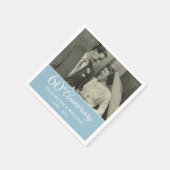 Serviette En Papier 60e anniversaire Mariage photo Elegant Diamond (Coin)