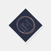 Serviette En Papier 60e anniversaire Marine Rose Gold Party (Coin)