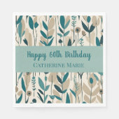 Serviette En Papier 60e anniversaire moderne (Devant)