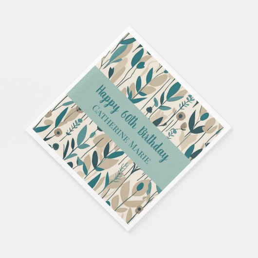 Serviette En Papier 60e anniversaire moderne (Coin)