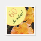 Serviette En Papier 60e anniversaire Motivational Yellow Roses Party (Devant)