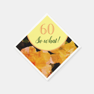 Serviette En Papier 60e anniversaire Motivational Yellow Roses Party