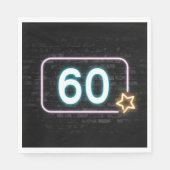 Serviette En Papier 60e anniversaire Neon Connexion Brick (Devant)