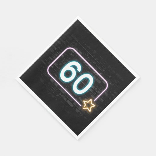 Serviette En Papier 60e anniversaire Neon Connexion Brick (Coin)