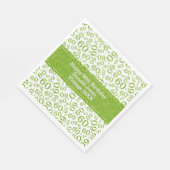 Serviette En Papier 60e anniversaire Numéro Motif Geen et White Napkin (Coin)