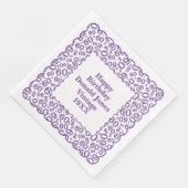 Serviette En Papier 60e anniversaire Numéro Motif pétoncles violet/bla (Coin)