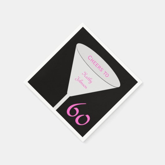 Serviette En Papier 60e Anniversaire Papier de fête serviettes (Coin)