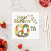 Serviette En Papier 60e anniversaire Papier serviettes (En situation)