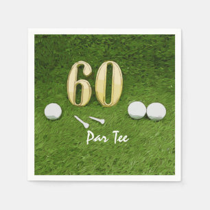 Serviette En Papier 60e anniversaire par équipe de golf