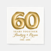 Serviette En Papier 60e anniversaire Personnalisé (Devant)
