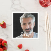 Serviette En Papier 60e anniversaire photo gars script (En situation)