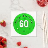 Serviette En Papier 60e anniversaire Pickleball Vert (En situation)