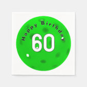 Serviette En Papier 60e anniversaire Pickleball Vert (Devant)