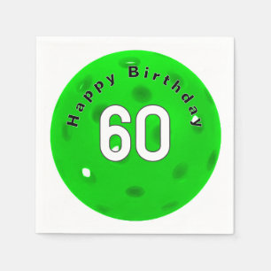 Serviette En Papier 60e anniversaire Pickleball Vert