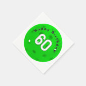 Serviette En Papier 60e anniversaire Pickleball Vert (Coin)