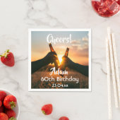 Serviette En Papier 60e anniversaire pour les gars encourage la bière (En situation)
