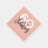 Serviette En Papier 60e anniversaire rendant 60 look bon moderne (Coin)