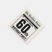 Serviette En Papier 60e Anniversaire vieux journal drôle unique person (Coin)