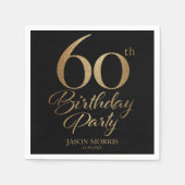 Serviette En Papier 60e fête d'anniversaire (Devant)