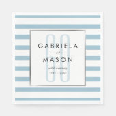 Serviette En Papier 60e Mariage diamant Anniversaire Classic Stripe (Devant)