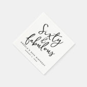 Serviette En Papier 60e partie décoration de papier, élégante calligra (Coin)