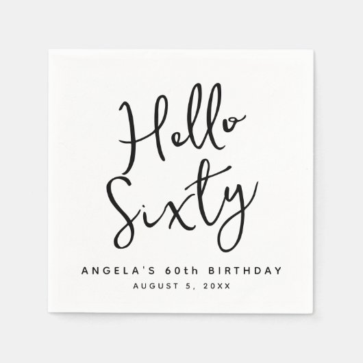 Serviette En Papier 60e partie décoration de papier, élégante calligra (Devant)