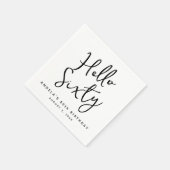 Serviette En Papier 60e partie décoration de papier, élégante calligra (Coin)