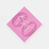 Serviette En Papier 60e Soirée rose 60e anniversaire (Coin)