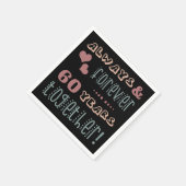 Serviette En Papier 60ème anniversaire de Mariage mignon (Coin)