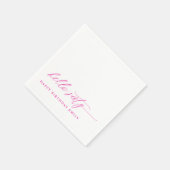 Serviette En Papier 60th Birthday Party Pink Hello 60 Modern (Coin)