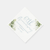Serviette En Papier 60th Wedding Anniversary Greenery Floral (Coin)