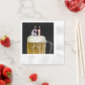 Serviette En Papier 61e anniversaire bougies en bière (En situation)