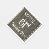 Serviette En Papier 61e fête d'anniversaire — Script fantaisie, Faux W (Coin)