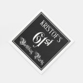 Serviette En Papier 61st Birthday Party — Fancy Script + Custom Nom (Coin)