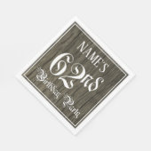 Serviette En Papier 62e fête d'anniversaire — Script fantaisie, Faux W (Coin)