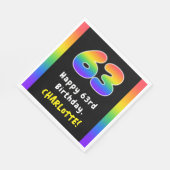 Serviette En Papier 63e anniversaire : Rainbow Spectrum # 63, Nom pers (Coin)