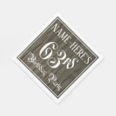 Serviette En Papier 63e fête d'anniversaire — Script fantaisie, Faux W (Coin)