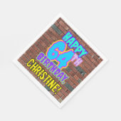 Serviette En Papier 64e anniversaire ~ Amusant, Graffiti urbain inspir (Coin)