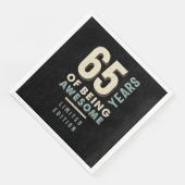 Serviette En Papier 65 ans d'être génial - 65e anniversaire (Coin)