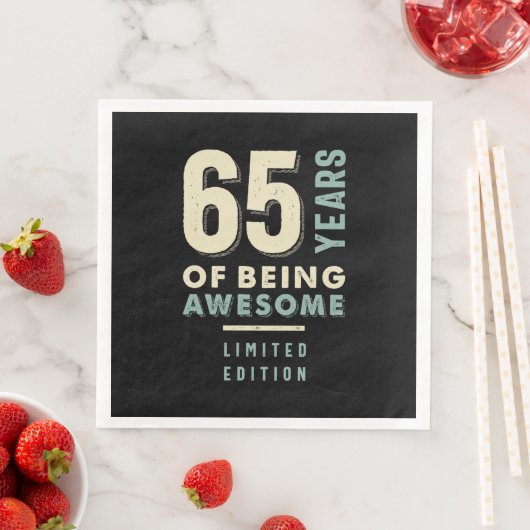 Serviette En Papier 65 ans d'être génial - 65e anniversaire (En situation)