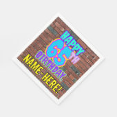 Serviette En Papier 65e anniversaire ~ Amusant, Graffiti urbain inspir (Coin)