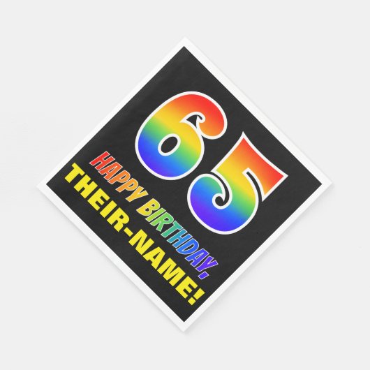 Serviette En Papier 65e anniversaire : audacieux, amusant, simple, arc (Coin)