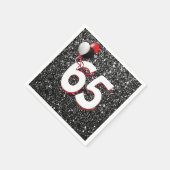 Serviette En Papier 65e anniversaire Ballons sur Parties scintillant n (Coin)