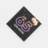 Serviette En Papier 65e anniversaire Balloons et Confetti (Coin)